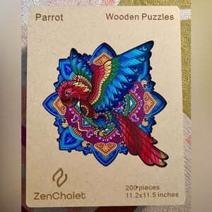ZenChalet Parrot Wooden Jigsaw Puzzle, 200 pieces, Complete
